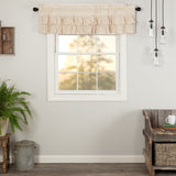 Simple Life Flax Natural Ruffled Valance-Lange General Store