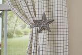 Star Curtain Tie Backs - Galvanized-Lange General Store