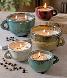 Stoneware Coffee Cup Candles-Lange General Store