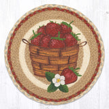 Strawberry Basket Braided Placemat-Lange General Store