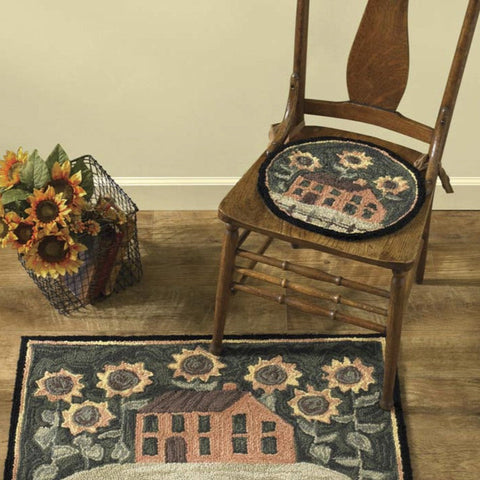 Sunflower House Hooked Chair Pad-Lange General Store