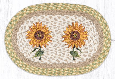 Sunflowers Braided Placemat-Lange General Store