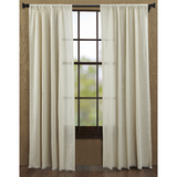 Tobacco Cloth Natural Fringed Panel Curtains-Lange General Store