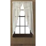 Tobacco Cloth Natural Fringed Prairie Curtains-Lange General Store