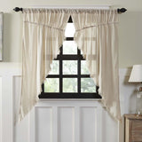 Tobacco Cloth Natural Fringed Prairie Curtains-Lange General Store