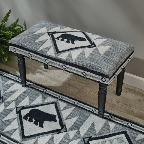 Tribal Bear Hooked Bench and Stool-Lange General Store