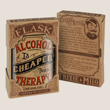 Vintage Flask - Alcohol Is Cheaper-Lange General Store