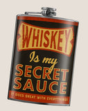Vintage Flask - Whiskey Is My Secret Sauce-Lange General Store